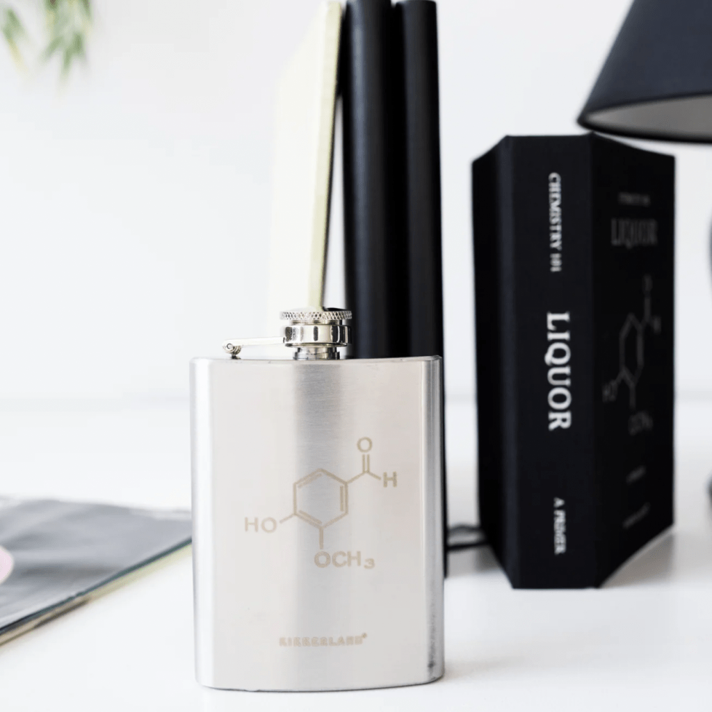 Image of Chemistry Book Flask from Kikkerland affiliated with SpookyMrsGreen.com mindful parenting and modern pagan lifestyle blog.