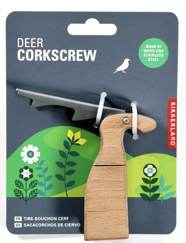 Image of Deer Corkscrew from Kikkerland affiliated with SpookyMrsGreen.com mindful parenting and modern pagan lifestyle blog.