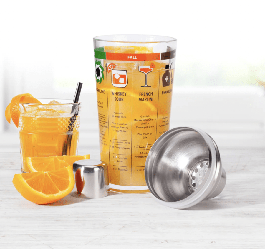 Image of Four Seasons Cocktail Shaker from Kikkerland affiliated with SpookyMrsGreen.com mindful parenting and modern pagan lifestyle blog.