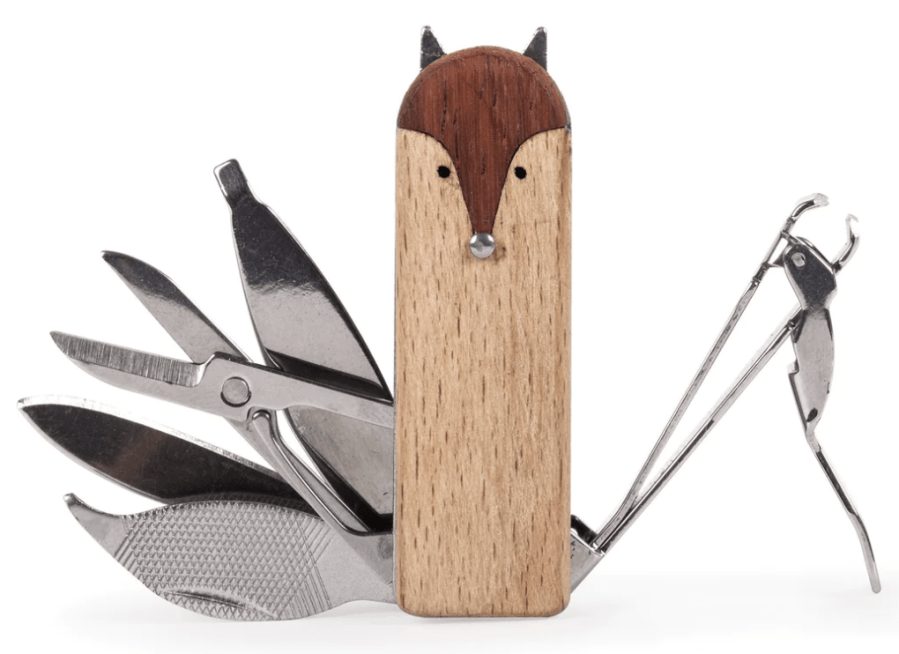 Image of Fox Manicure Set from Kikkerland affiliated with SpookyMrsGreen.com mindful parenting and modern pagan lifestyle blog.