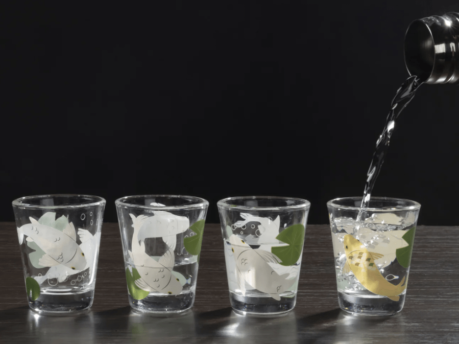 Image of Koi Morph Shot Glasses from Kikkerland affiliated with SpookyMrsGreen.com mindful parenting and modern pagan lifestyle blog.