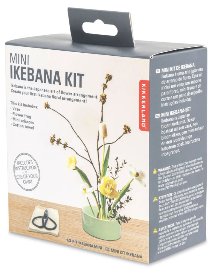 Image of Mini Ikebana Kit from Kikkerland affiliated with SpookyMrsGreen.com mindful parenting and modern pagan lifestyle blog.