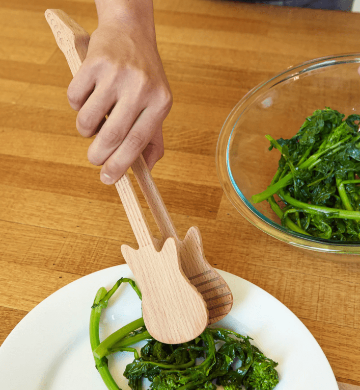 Image of Rockin' tongs from Kikkerland affiliated with SpookyMrsGreen.com mindful parenting and modern pagan lifestyle blog.