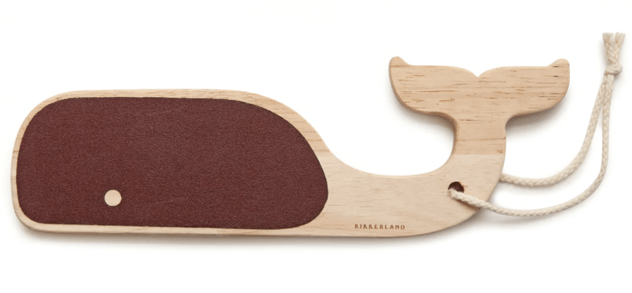 Image of Whale Exfoliator from Kikkerland affiliated with SpookyMrsGreen.com mindful parenting and modern pagan lifestyle blog.