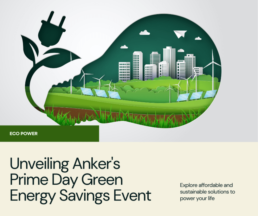 Image of a lightbulb powered by green energy solar panels wind power. Anker Prime Day energy solutions affiliated with SpookyMrsGreen mindful parenting and modern pagan lifestyle blog.
