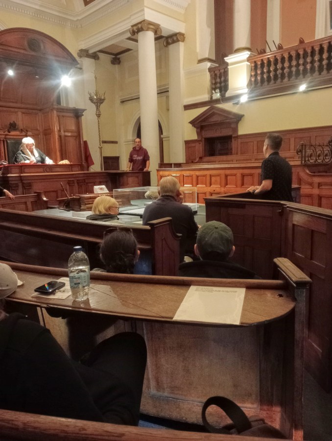 Image of a Victorian Courtroom and a criminal trial at the National Justice Museum in Nottingham image credit Catherine Green at SpookyMrsGreen.com.