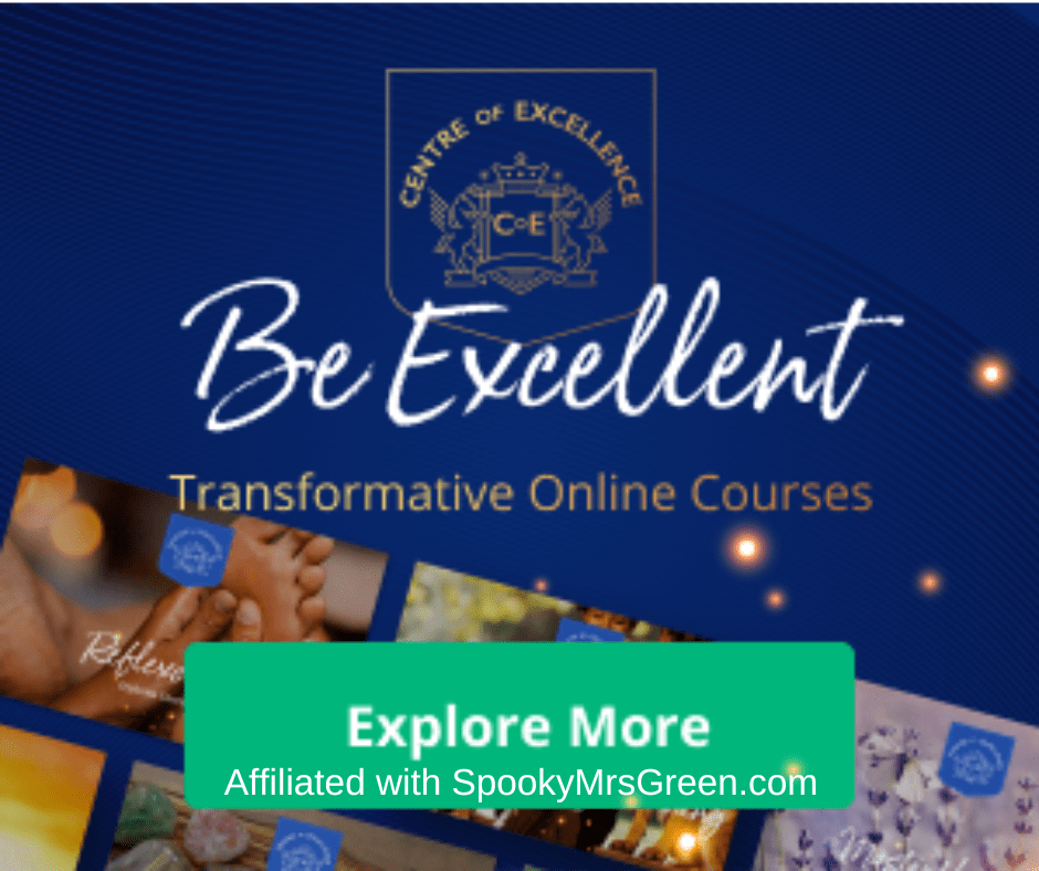 Centre of Excellence Transformative Online Courses including Yoga, Mindfulness, Creativity to Business, Marketing and PR affiliated with SpookyMrsGreen.com mindful parenting and modern pagan lifestyle blog.