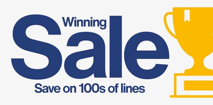 Image of a gold trophy. Text reads, “Winning Sale. Save on hundreds of lines.” Cooksongold affiliated with SpookyMrsGreen.com mindful parenting and modern pagan lifestyle blog.