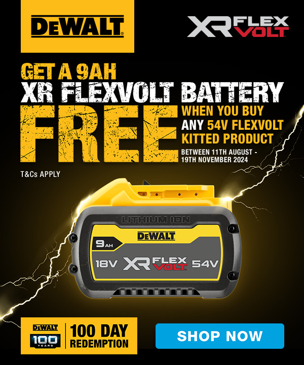 DeWalt FlexVolt Free 9Ah Battery Redemption at My Tool Shed affiliated with SpookyMrsGreen.com