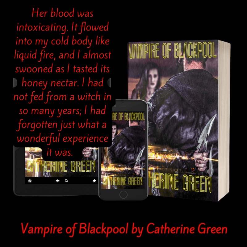 Excerpt from LGBT fantasy book "Vampire of Blackpool" by vampire writer Catherine Green.