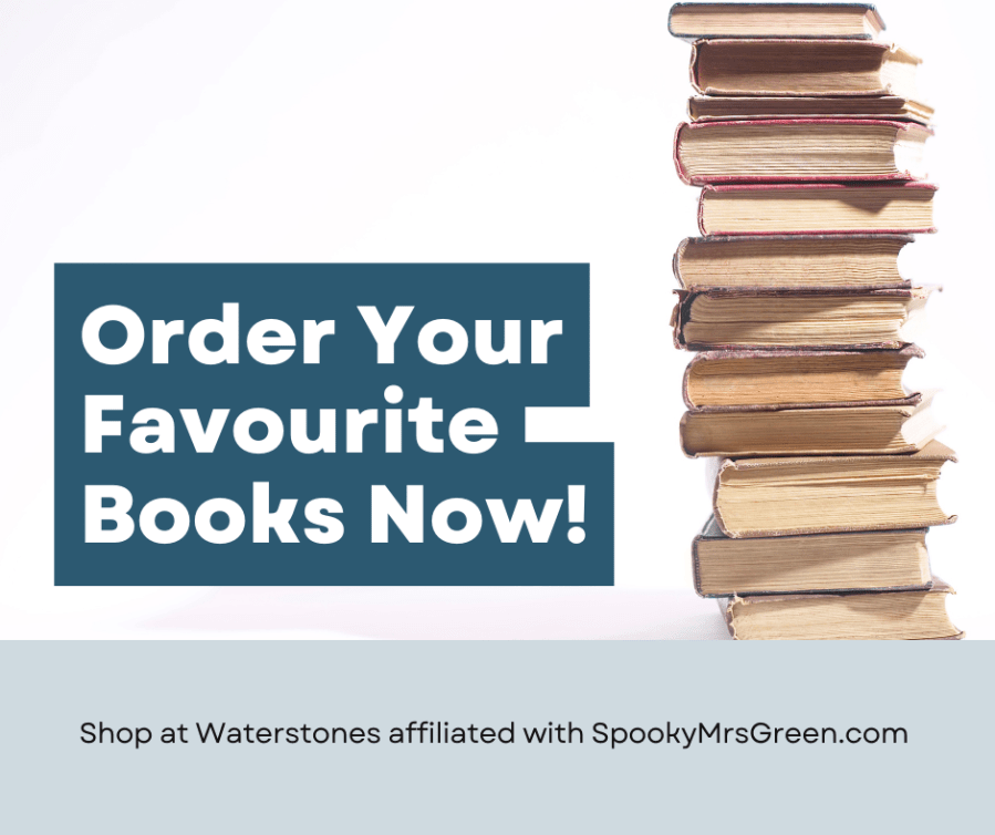Image of a pile of books from Waterstones affiliated with SpookyMrsGreen.com mindful parenting and modern pagan lifestyle blog.