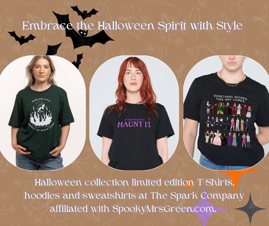 Halloween collection limited edition T-Shirts, hoodies and sweatshirts at The Spark Company affiliated with SpookyMrsGreen.com. Badass feminist and LGBTQ+ apparel.