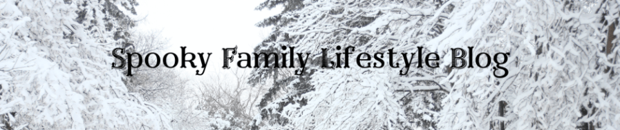 Bleak image of snow covered trees in a winter forest. SpookyMrsGreen.com: Spooky family lifestyle blog.