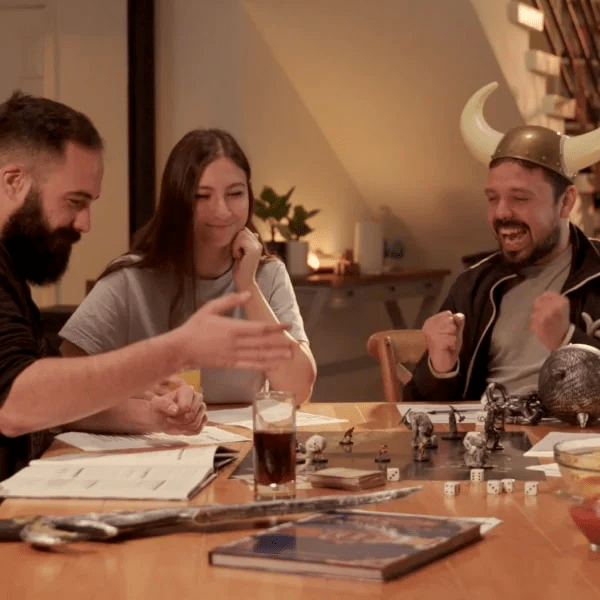 Image of a family or a group of friends play dice games together. GoDice Full Pack or GoDice RPG Bundle Black Friday deals from Particula affiliated with SpookyMrsGreen.com spooky family lifestyle blog.