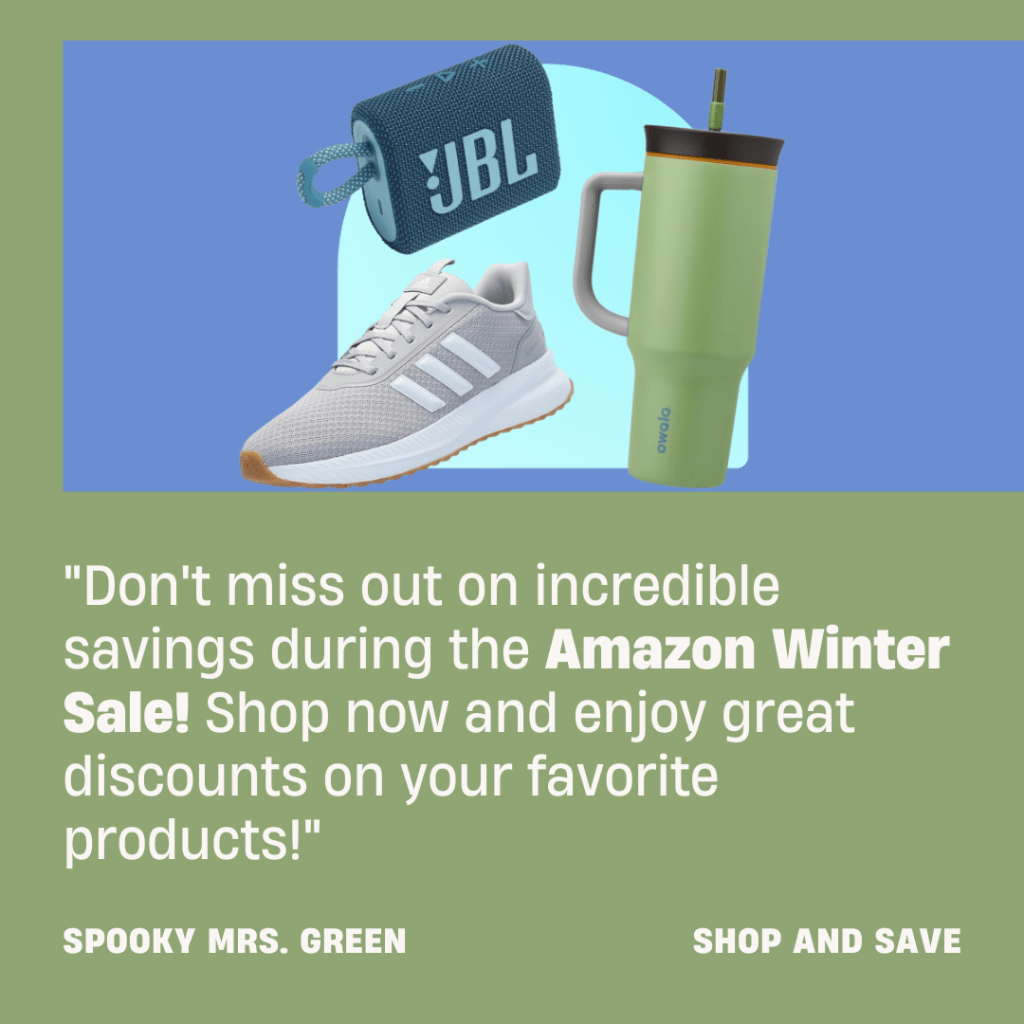 Don’t miss Winter Sale deals (2 days left!) at Amazon! Save up to 40% off deals on winter essentials, most-loved products, and more affiliated with SpookyMrsGreen.com spooky family lifestyle blog.