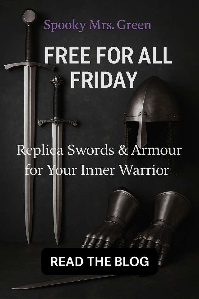 Image of Replica Swords and Armour for Your Inner Warrior from English Heritage Shop affiliated with SpookyMrsGreen.com spooky family lifestyle blog. Free for all Friday feature.