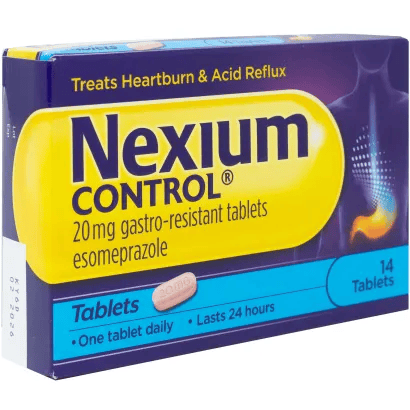 Image of Nexium control tablets available at Oxford Online Pharmacy Trusted treatments for acid reflux and heartburn