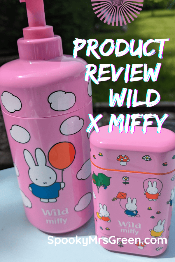 Image of Wild limited edition Miffy natural stick deodorant and Miffy body wash product review at SpookyMrsGreen dot com.
