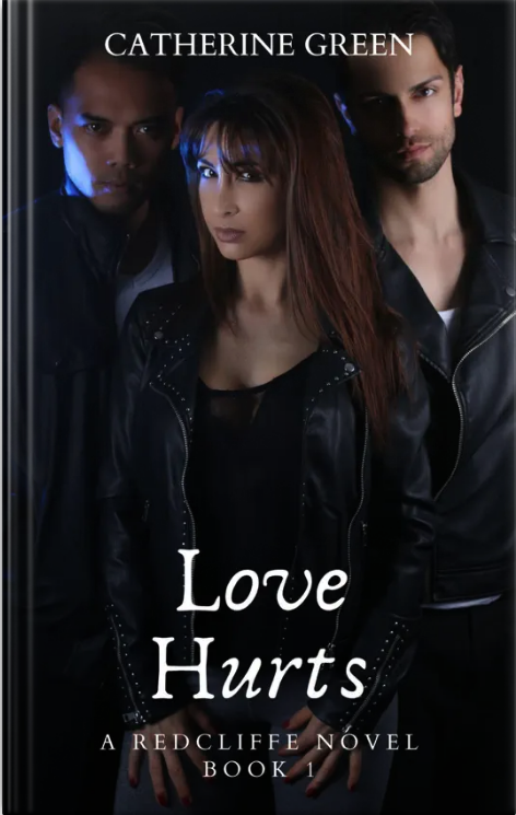 Image of book covers from the Redcliffe Novels paranormal menage series. MMF romance. Bisexual and gay romance. Gay werewolf romance. Paranormal author Catherine Green.