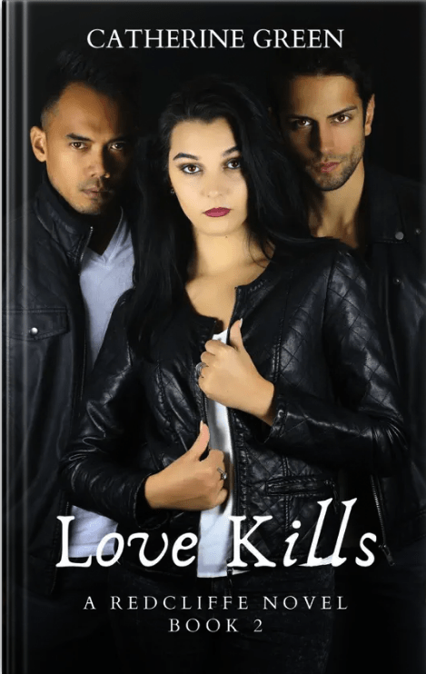 Image of book covers from the Redcliffe Novels paranormal menage series. MMF romance. Bisexual and gay romance. Gay werewolf romance. Paranormal author Catherine Green.